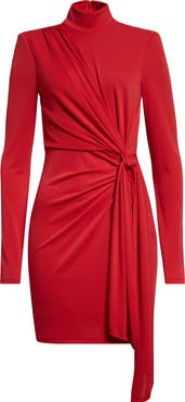 Cinq à Sept Joelene Knot Front Long Sleeve Knit Minidress