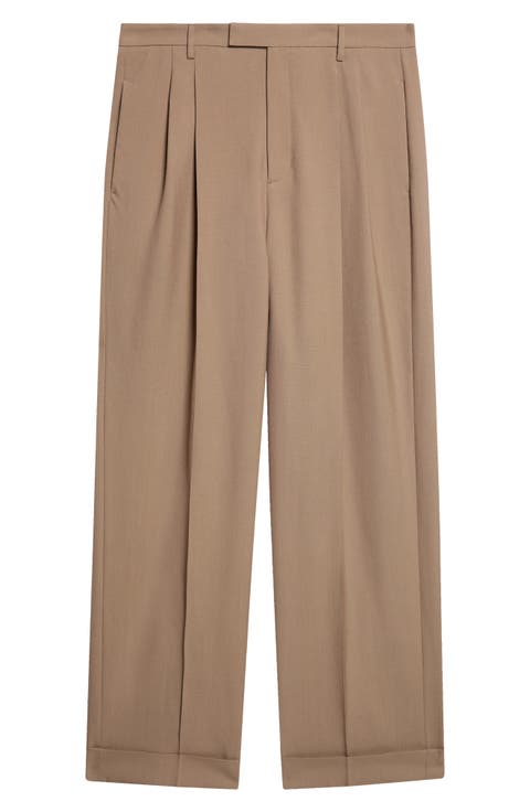 Pleated Virgin Wool Trousers