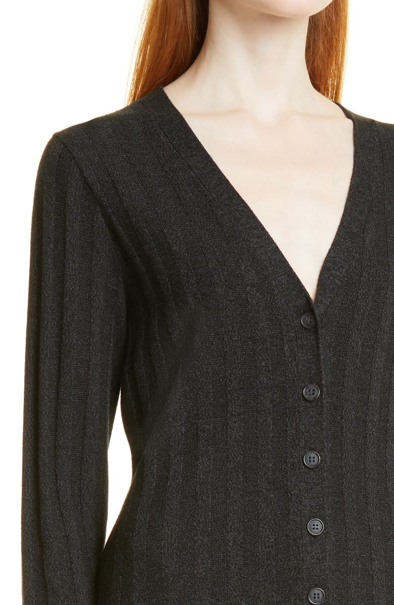 NAADAM Marled Silk & Cashmere Blend Long Sleeve Dress, Alternate, color,