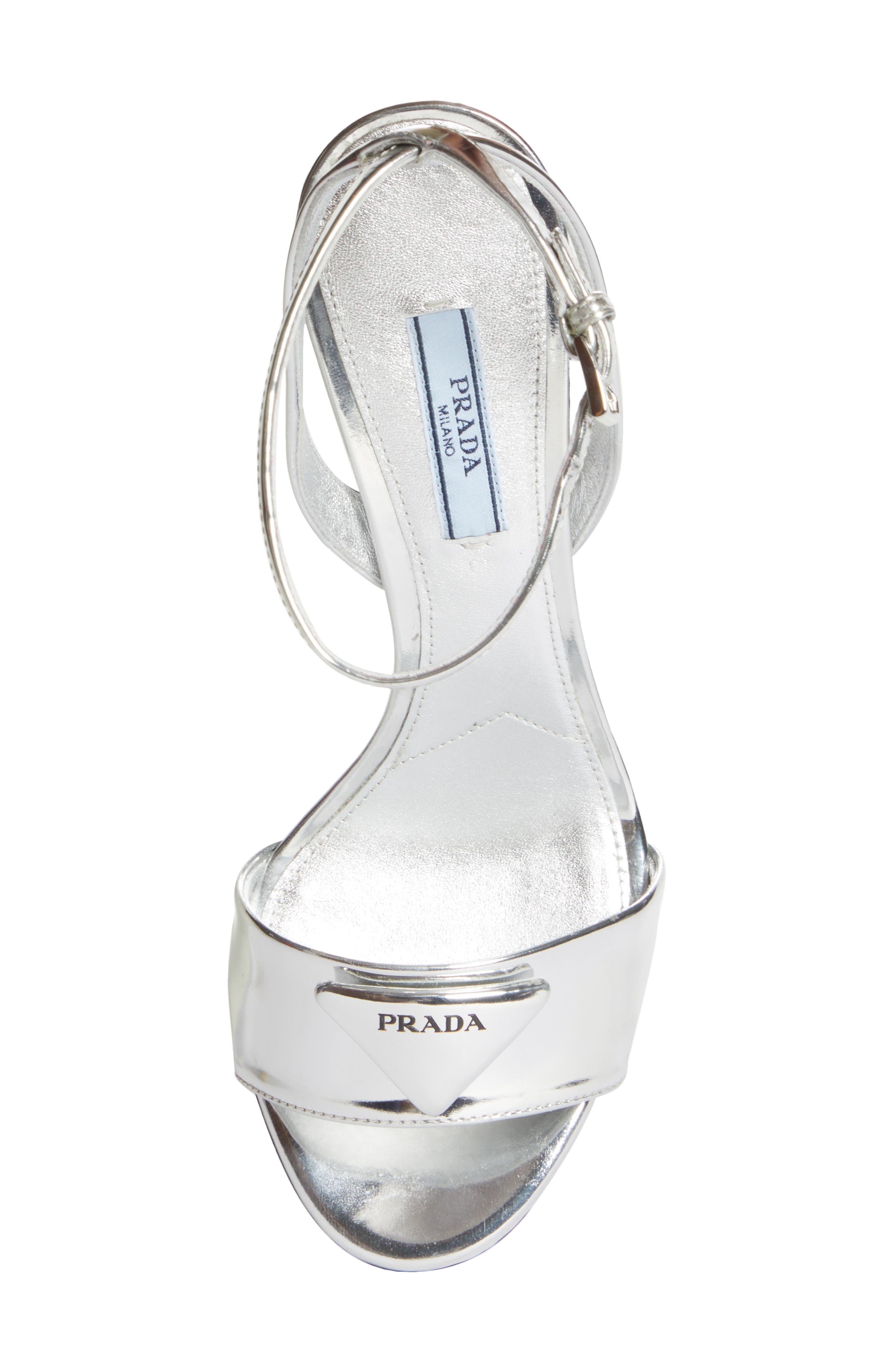 Prada Logo Sandal, Alternate, color, 