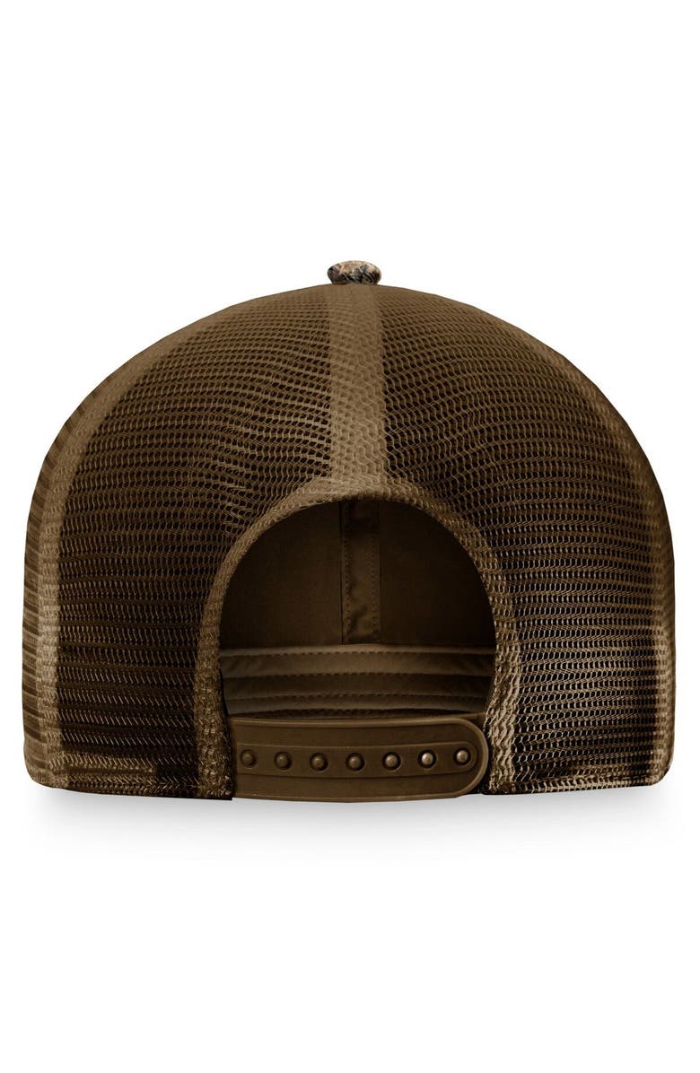 TOP OF THE WORLD Men's Top of the World Camo Mississippi State Bulldogs Emprise Adventure Trucker Snapback Hat, Alternate, color, 