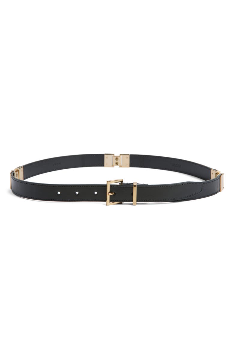 FRAME The Linking Leather Belt, Main, color, Black
