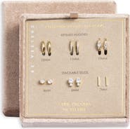 Chelsea28 Gift Boxed Set of 6 Cubic Zirconia Stud & Huggie Hoop Earrings