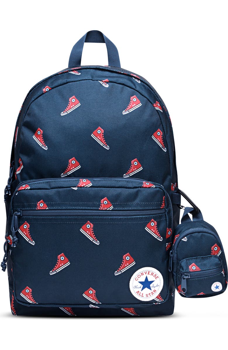 Converse Go 2 Backpack, Main, color, Converse Navy/ Converse Red