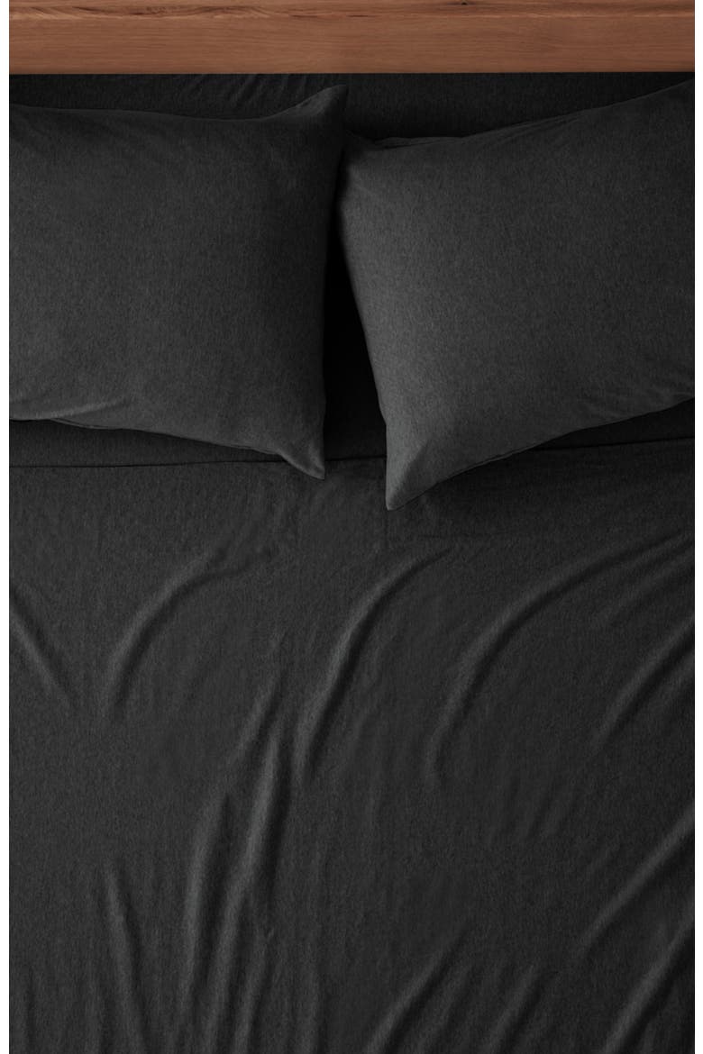 Organic Favorite Tee Jersey Fitted Sheet, Alternate, color, Charcoal Heather