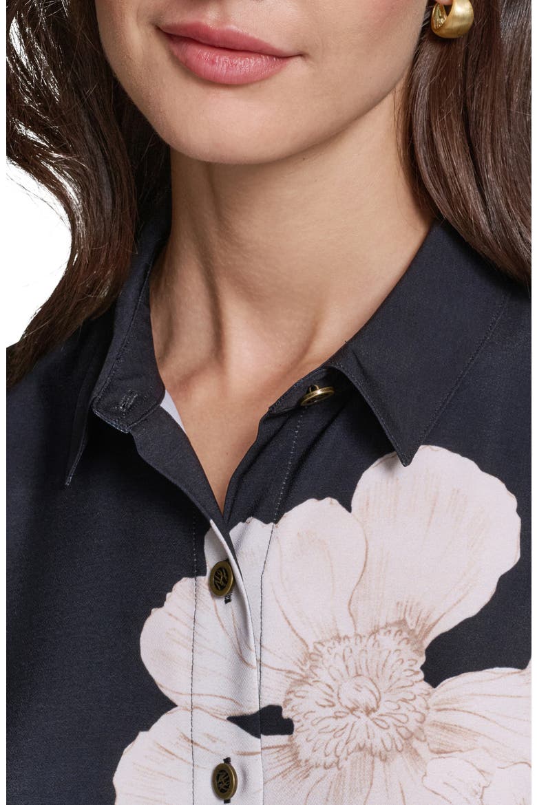 Floral Print Woven Shirt, Alternate, color, MIDNIGHT/ NAVY MULTI