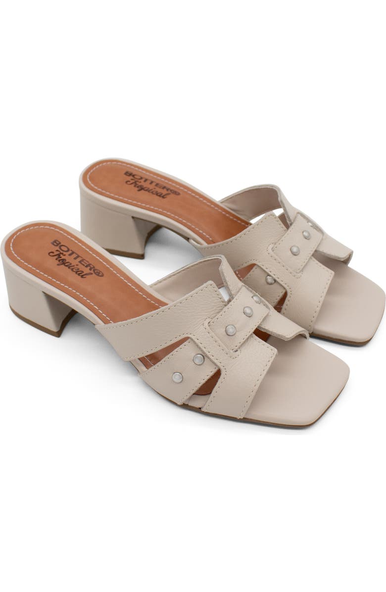 Bottero Studded Leather Slide Sandal, Main, color, Off White