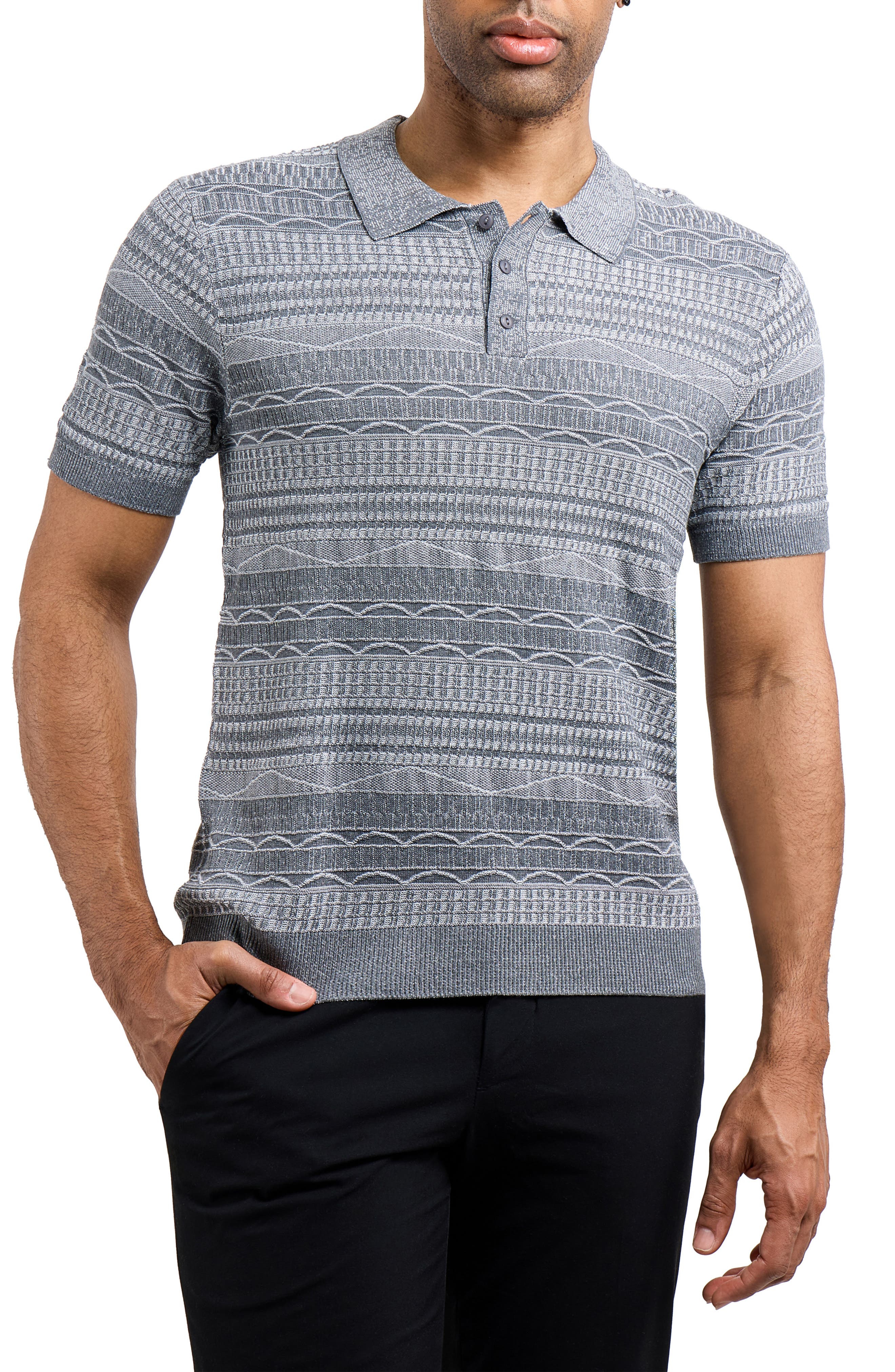 Jacquard Polo Sweater - image 3