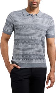XRAY Jacquard Polo Sweater