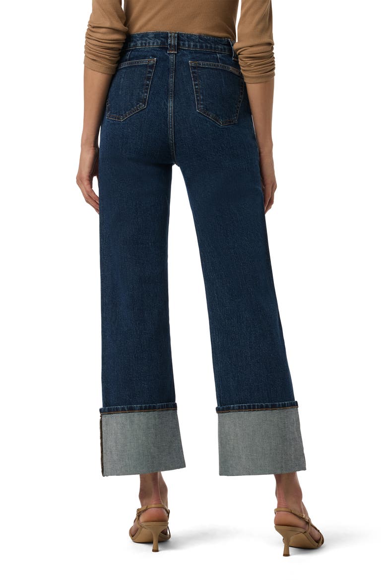Cuffed Patch Pocket High Waist Straight Leg Jeans, Alternate, color, VALENTINA