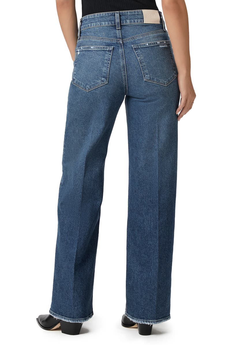 PAIGE Sasha High Waist Wide Leg Jeans, Alternate, color, Lovejoy Distressed
