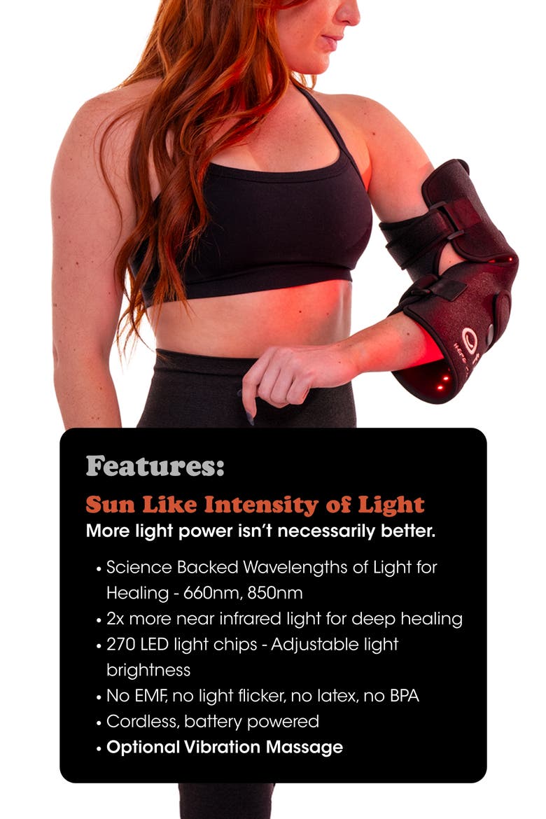 Red Light Multi Joint Wrap, Alternate, color, BLACK