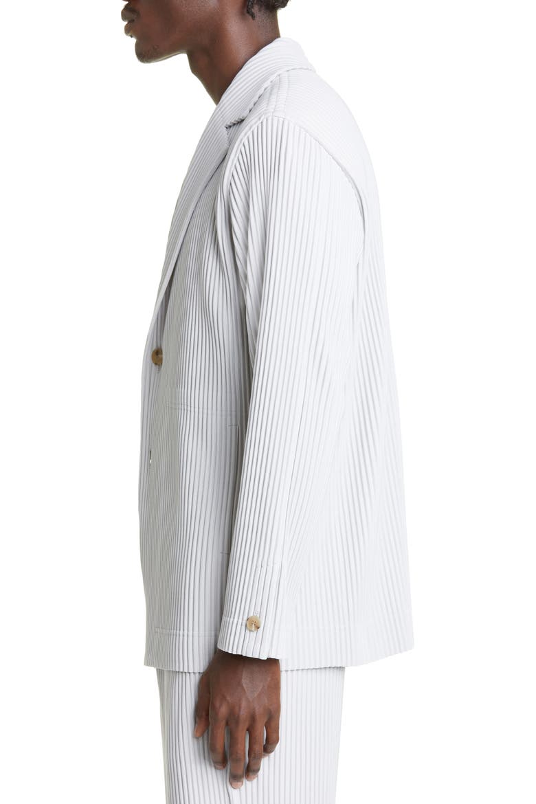 Men's Basics Pleated Blazer, Alternate, color, LIGHT GRAY