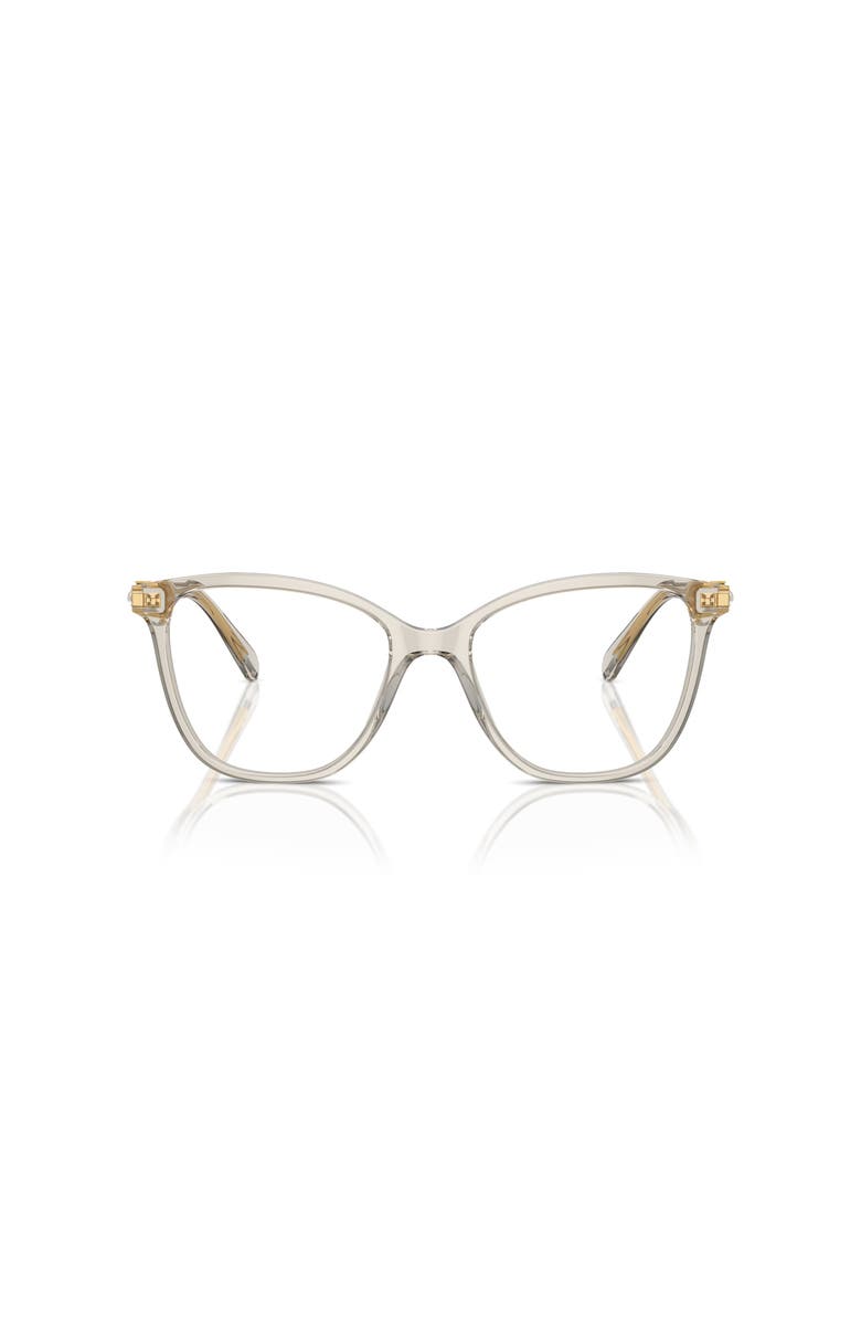Swarovski 54mm Square optical glasses, Alternate, color, Beige