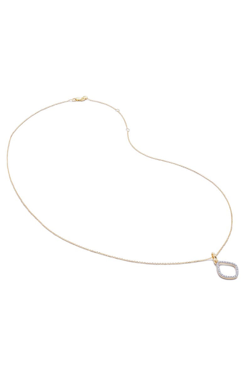 Monica Vinader Riva 14K Gold Lab Grown Diamond Pendant Necklace, Main, color, 14K Gold