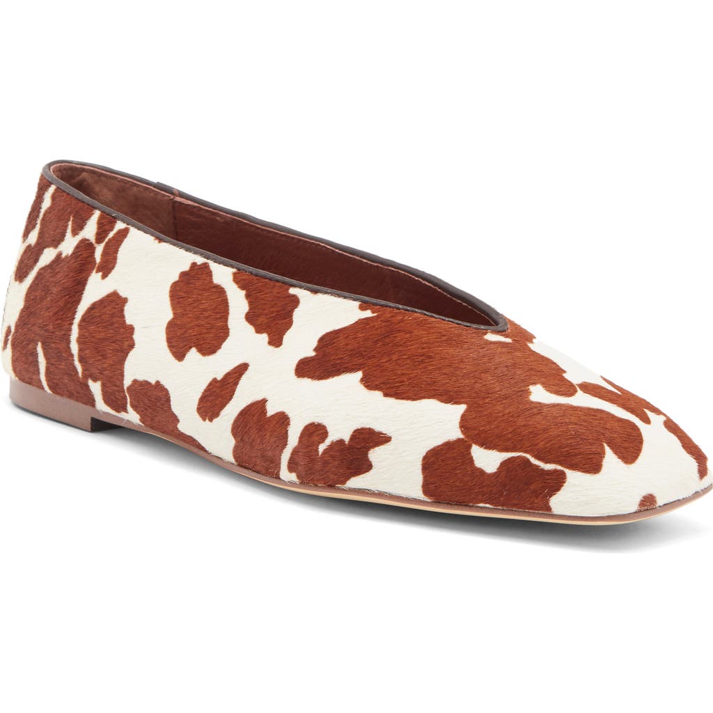 Tony Bianco Bayley Genuine Calf Hair Ballet Flat in Tan/Beige Pony  product