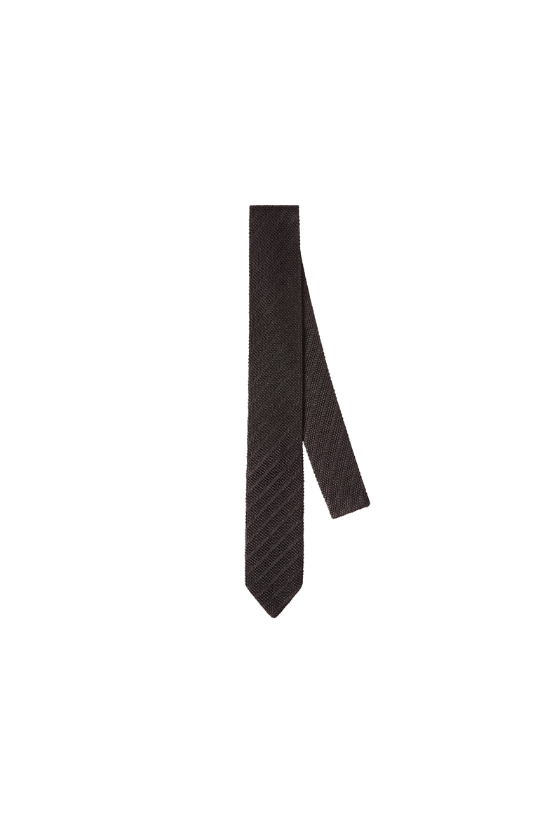 Textured silk tie, Alternate, color, Anthracite