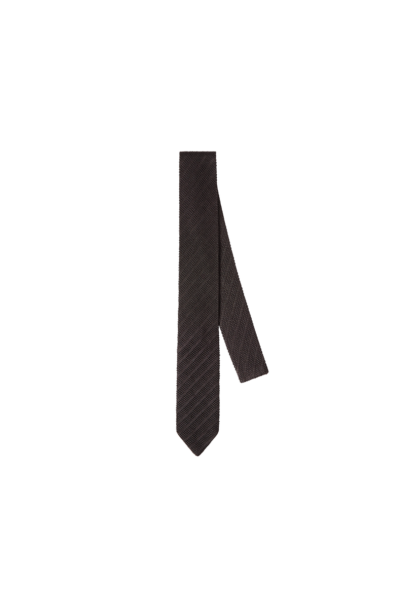 Brunello Cucinelli Textured silk tie, Alternate, color, Anthracite