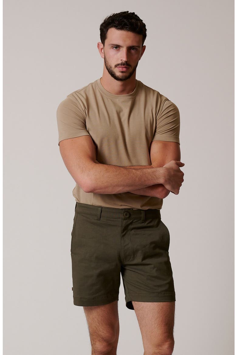 Stretch Cotton Chino Shorts, Alternate, color, Martini Olive
