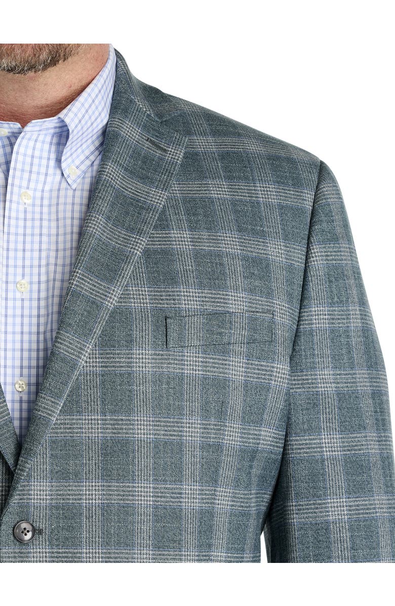 Michael Kors Big & Tall Plaid Sport Coat, Alternate, color, Green