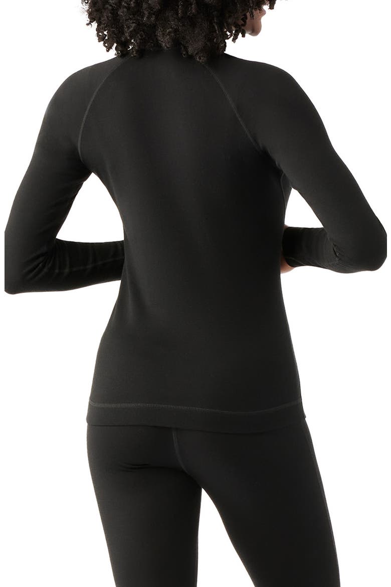 Classic Thermal Merino Base Layer Quarter Zip, Alternate, color, BLACK