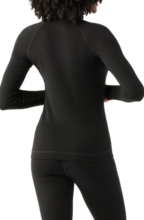 Smartwool Classic Thermal Merino Base Layer Quarter Zip In Black