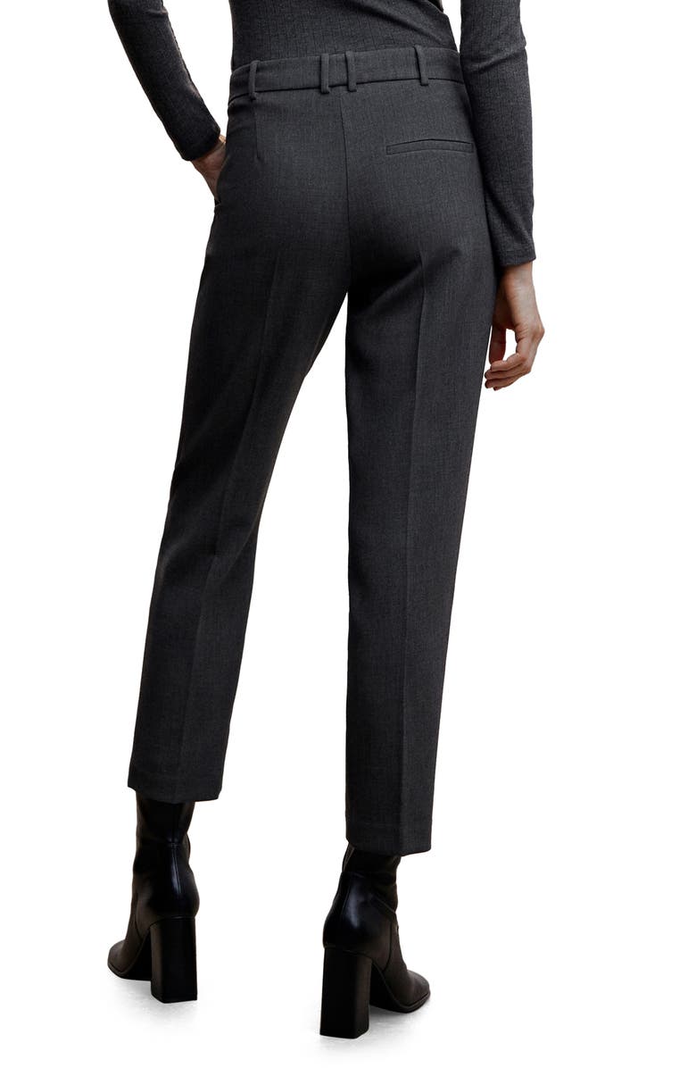 MANGO Crop Straight Leg Suit Pants, Alternate, color,