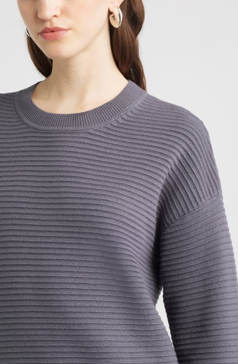 Nordstrom Cotton & Cashmere Ottoman Sweater, Alternate, color, Grey Agate