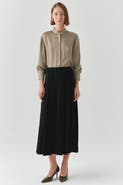 Exquise Sheer Viscose Maxi Skirt