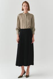 Exquise Sheer Viscose Maxi Skirt