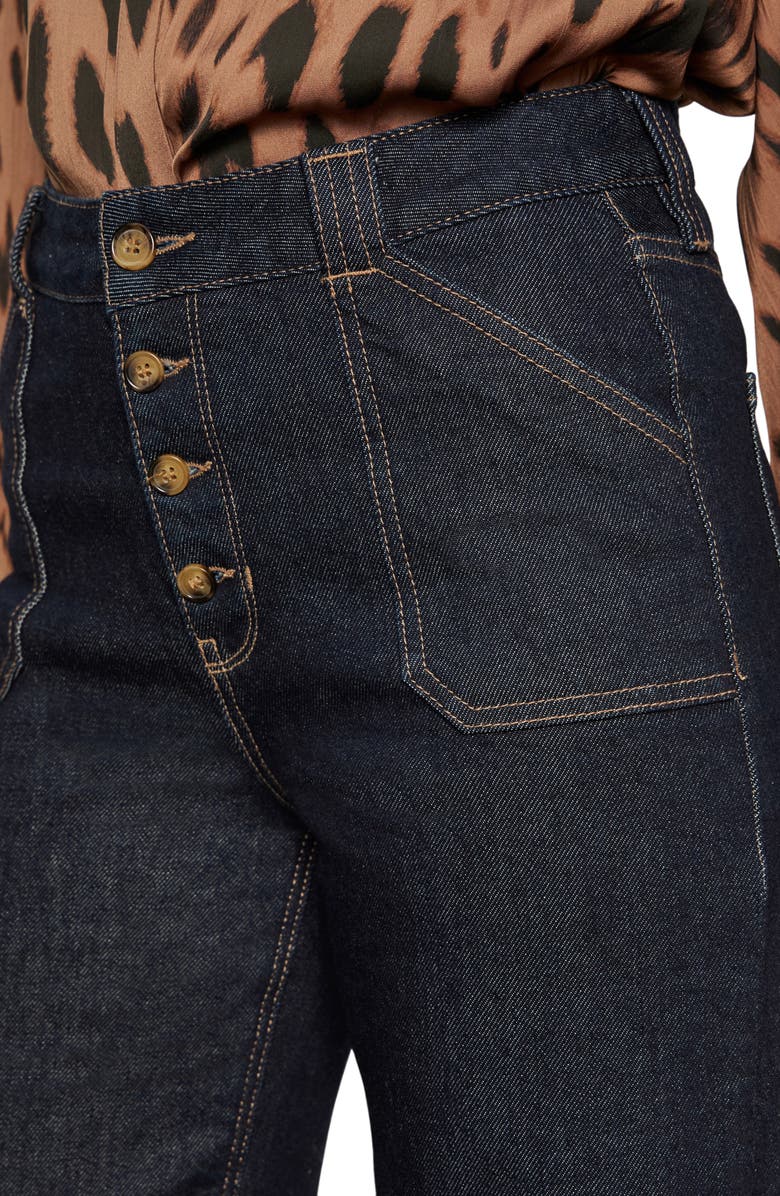 Sanctuary Elara Slim Wide Leg Jeans, Alternate, color, Indigo Dark Rinse Wash