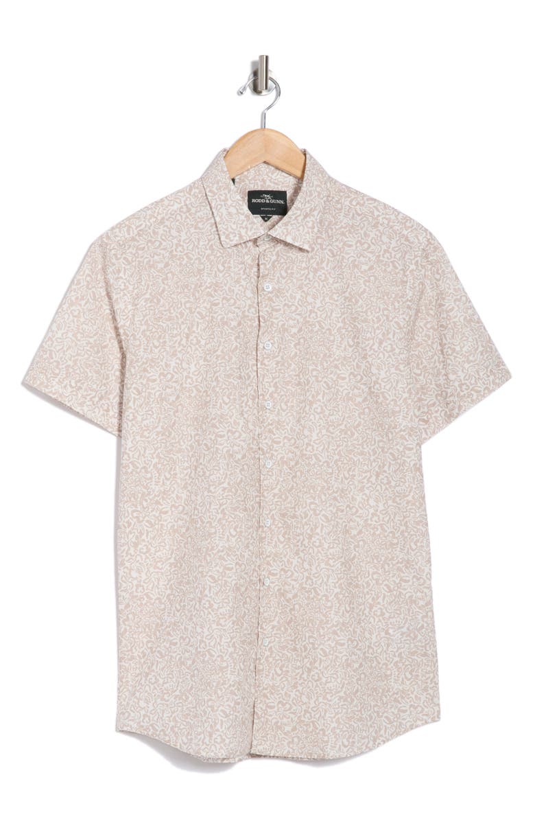 Rodd & Gunn Sherwood Downs Short Sleeve Cotton Button-Up Shirt, Alternate, color, Straw