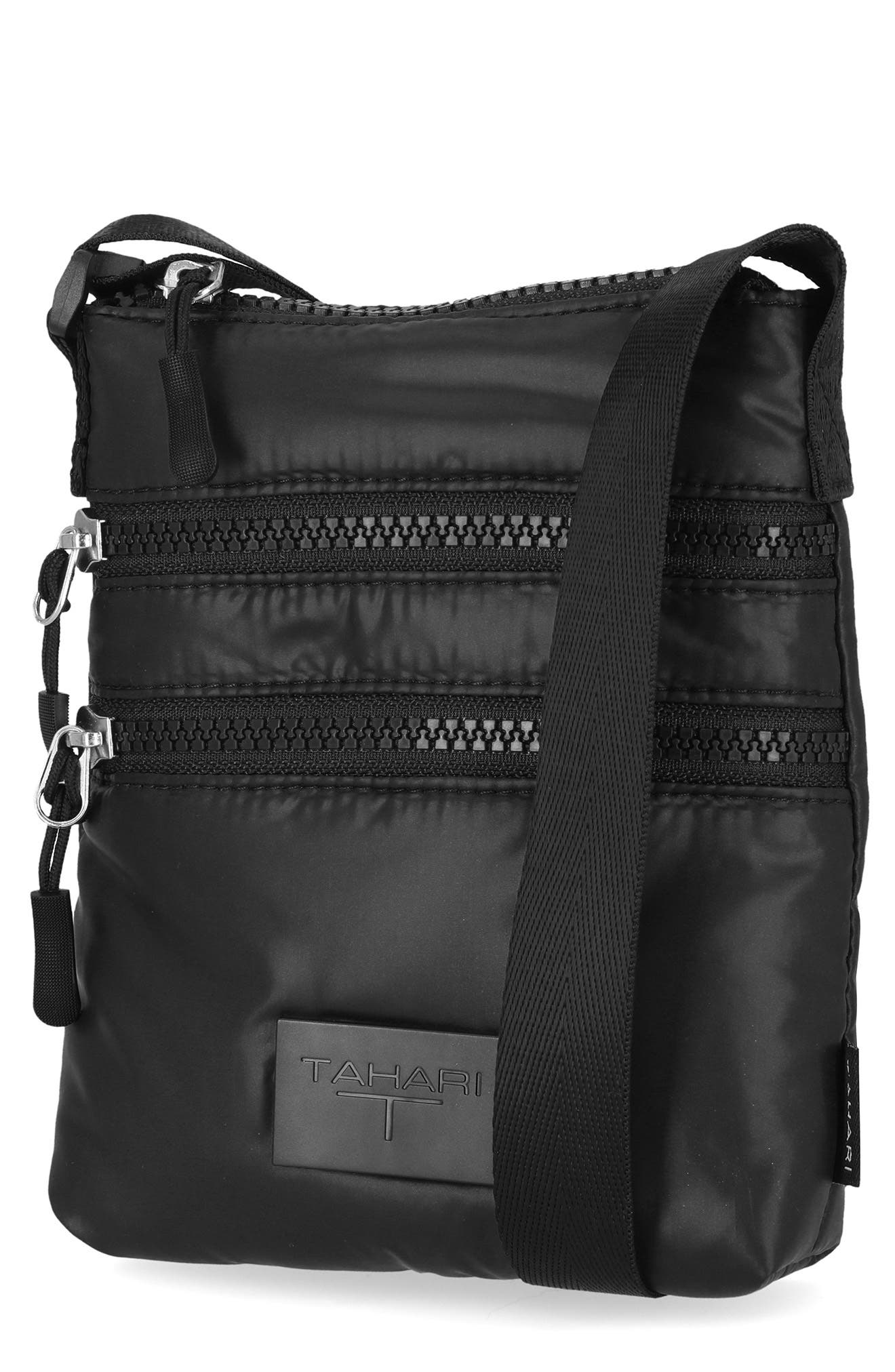 Tahari On-the-Go Triple Zip Crossbody Bag, Alternate, color, 