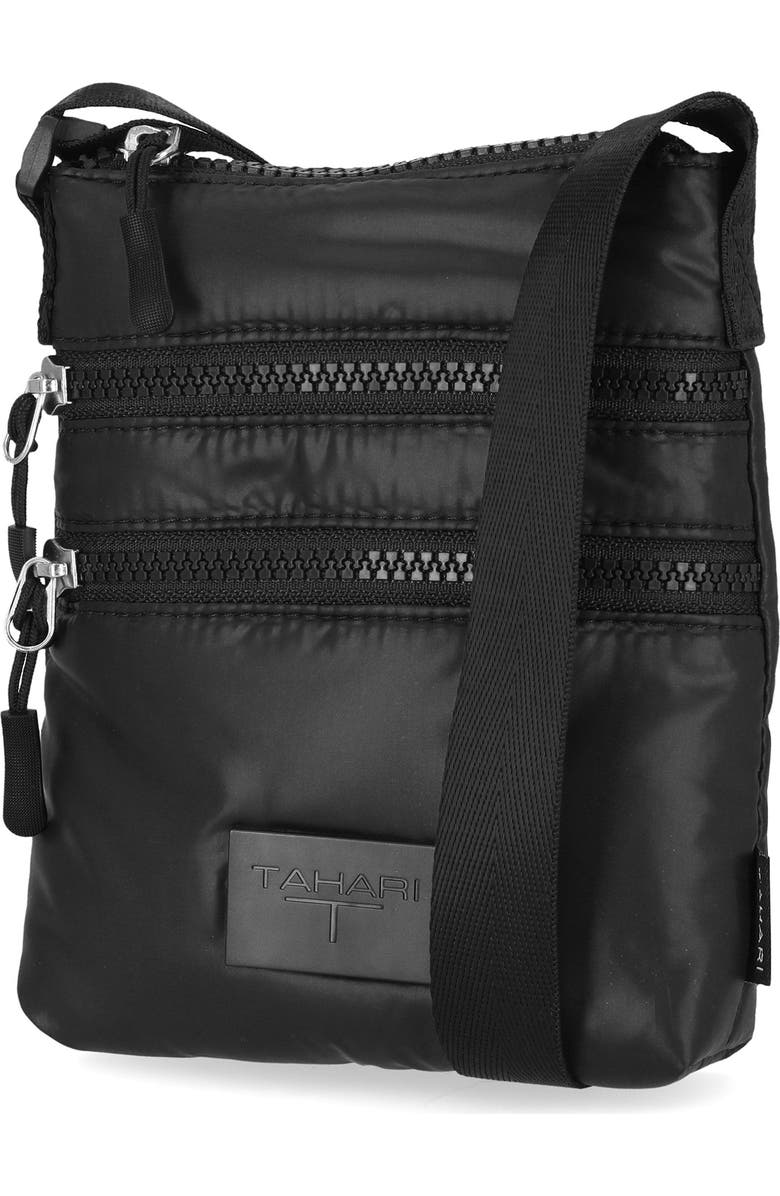 Tahari On-the-Go Triple Zip Crossbody Bag, Alternate, color,