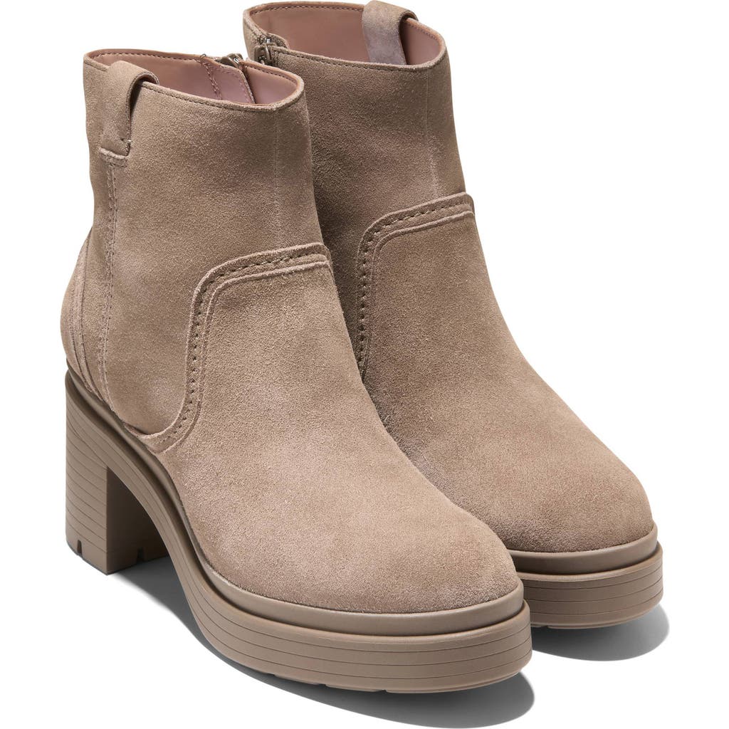 Cole Haan Paz Side Zip Bootie In Brown