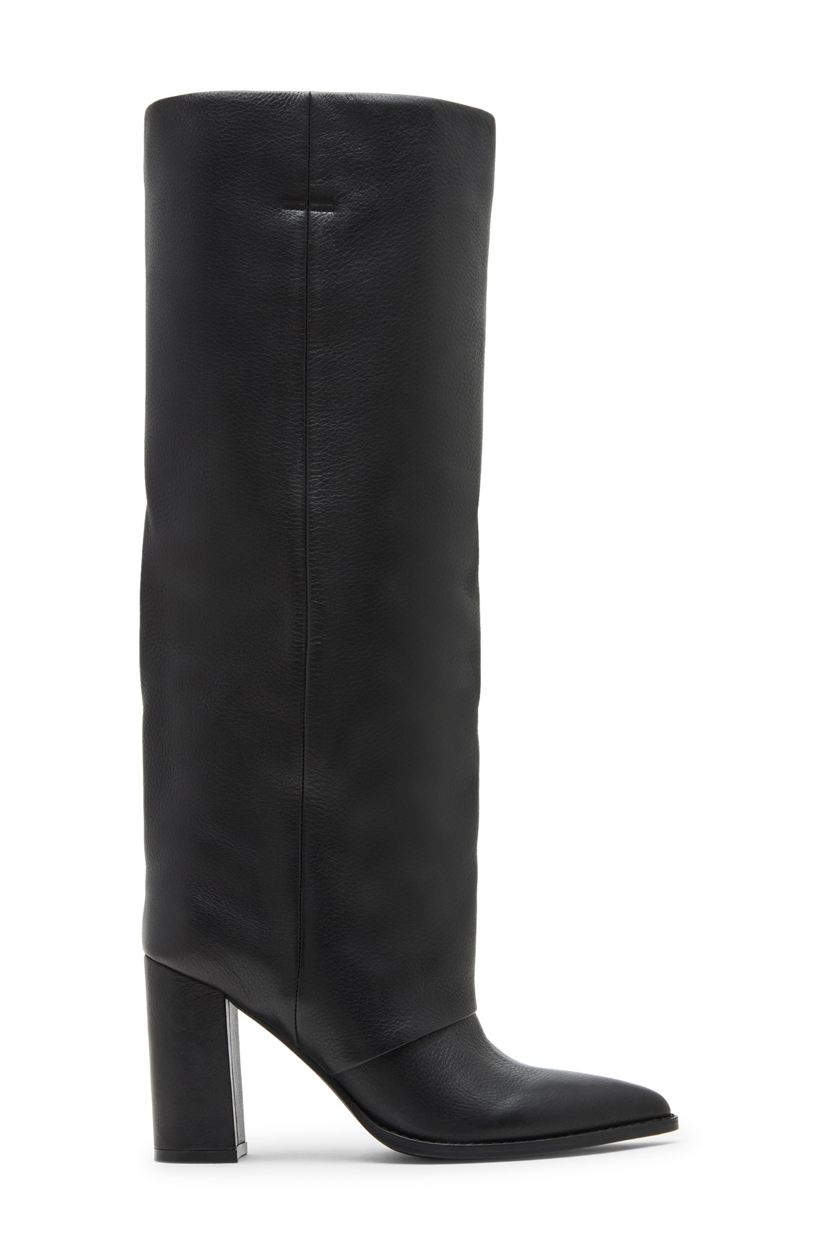 Blanco Knee High Boot, Alternate, color, BLACK LEATHER
