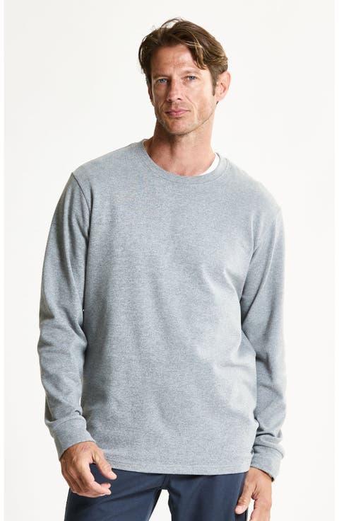 Ultra Soft Heather Knit Crewneck Sweatshirt