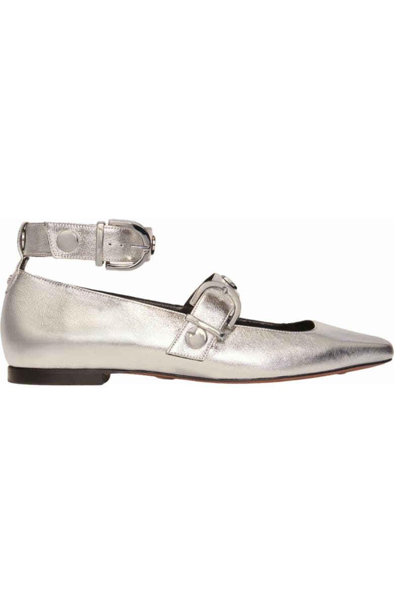 maje Metallic leather Mary Janes, Main, color,