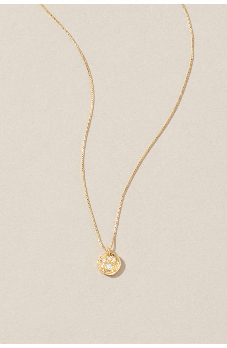 Set & Stones Evie Evil Eye Necklace, Alternate, color, Gold
