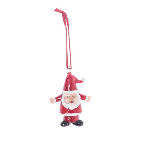 Glass Santa Christmas Tree Ornament