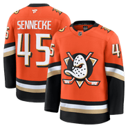 FANATICS Men's Fanatics Beckett Sennecke Orange Anaheim Ducks Home Premium Jersey