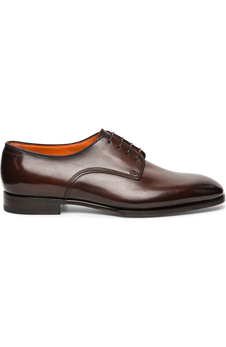 Santoni Archer Derby, Alternate, color, Dark Brown