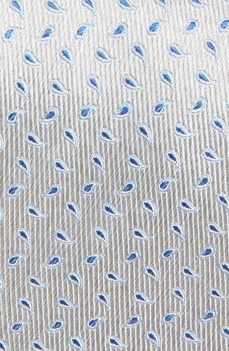 Nordstrom Neat Paisley Silk Tie, Alternate, color, Silver