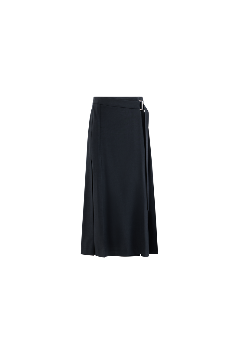 Tropical luxury wool kilt skirt, Alternate, color, Blue