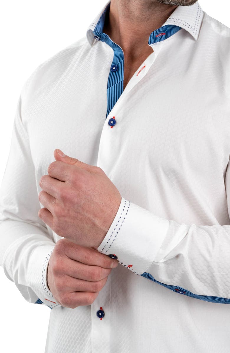 Maceoo Einstein Jacqcloud White Button-Up Shirt, Alternate, color, 