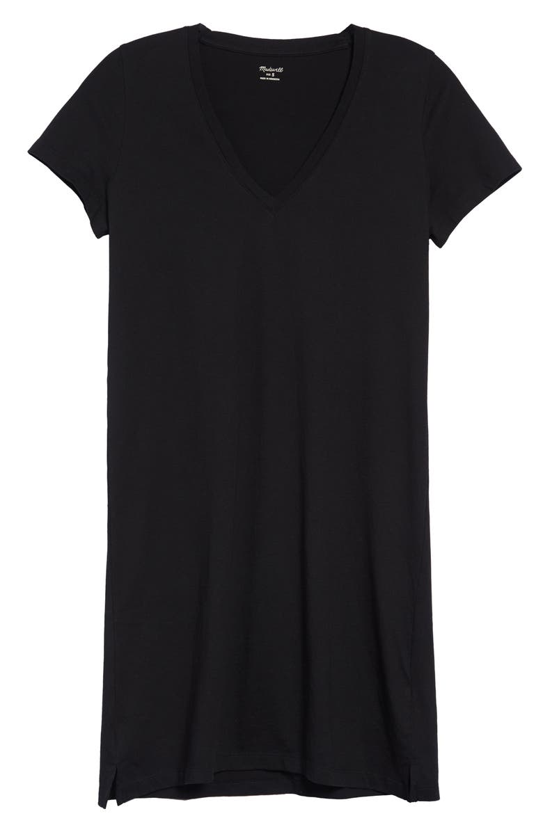 Madewell Northside V-Neck T-Shirt Dress, Main, color,