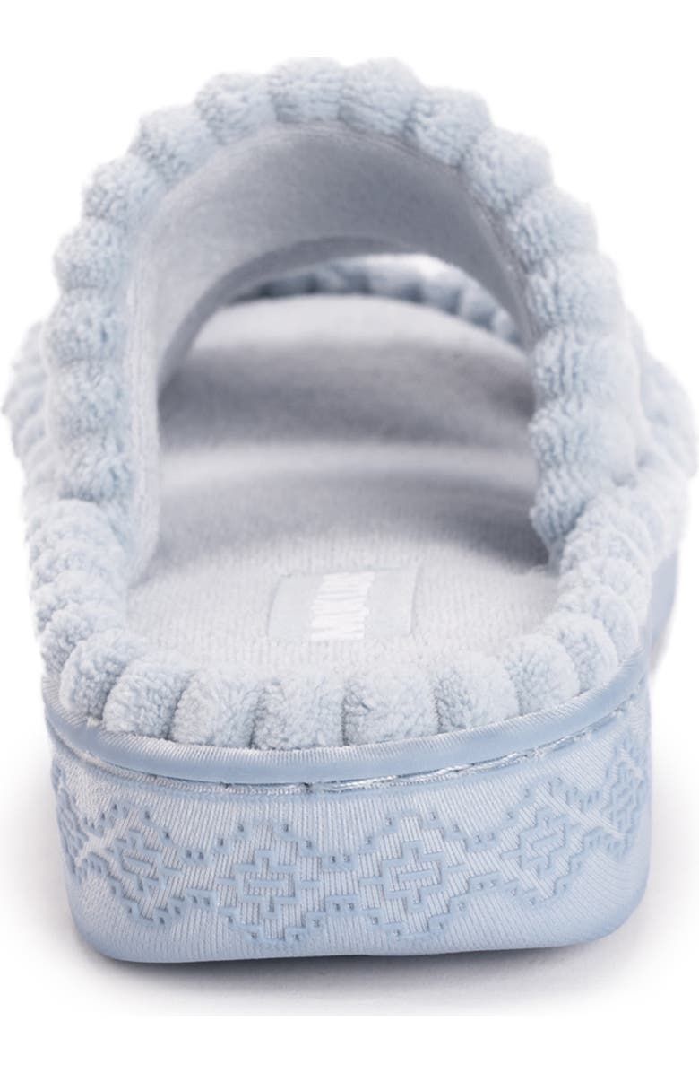 MUK LUKS Cloud Ribbed Terry Double Strap Slide Slipper, Alternate, color,