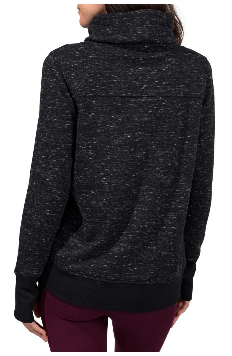 90 DEGREE BY REFLEX Funnel Neck Thumbhole Sleeve Pullover, Alternate, color, 