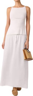 WeWoreWhat Tie Waist Linen Skirt