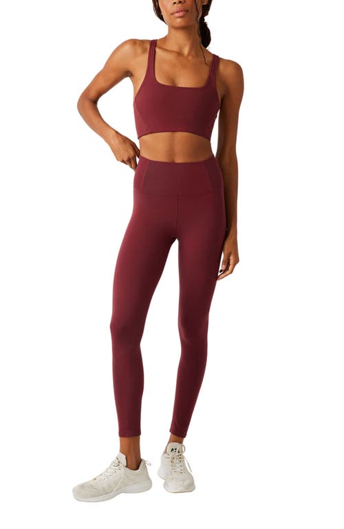 Shop Free People Fp Movement Never Better High Waist Leggings In Oxblood